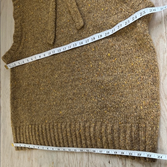 Zara Oversized Relaxed Fit Hoodie Sweater Sleeveless Vest Carmal Tan Neutral M - Picture 11 of 13